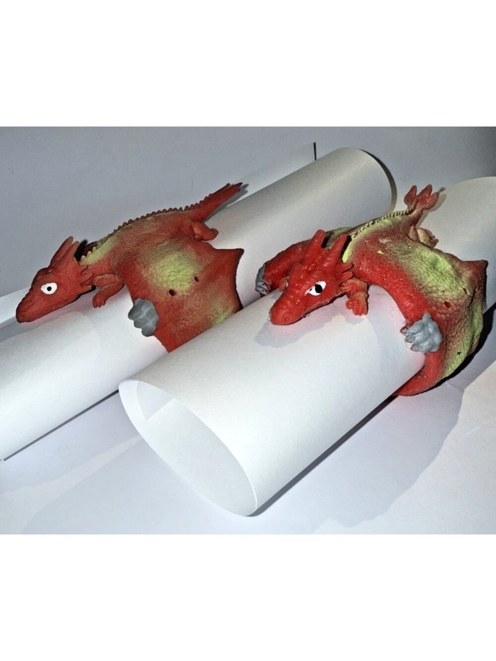 Dragon Bracelet 3D Printed Wings Flying Wrap Around Rubber Jewelry Lot Of 2